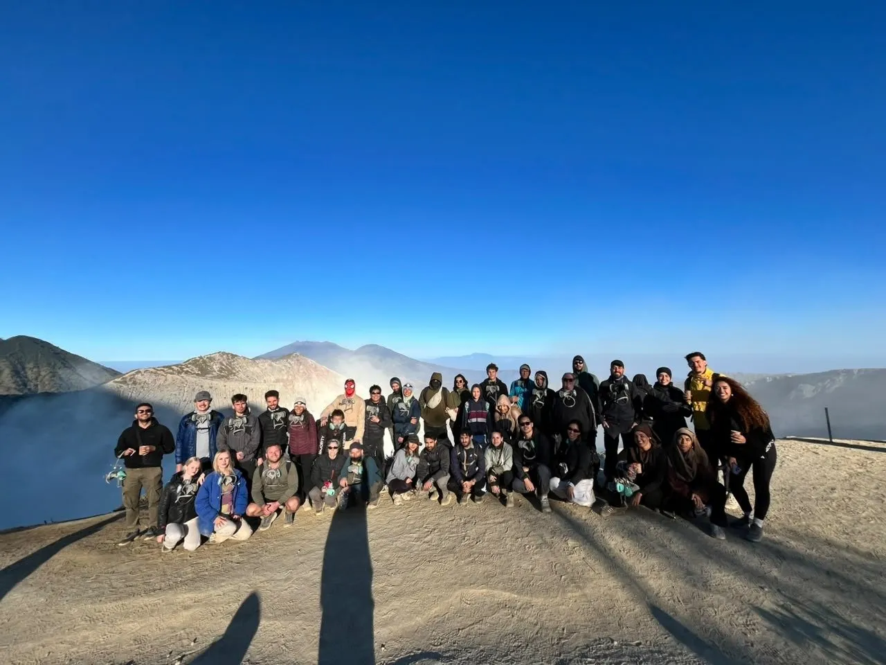 NusaTrails Ijen group on crater rim